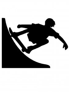 Skateboarder Stencil 8
