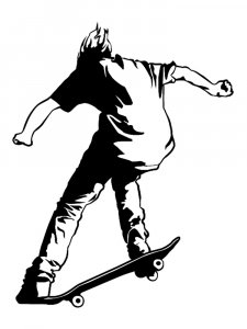 Skateboarder Stencil 9
