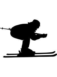 Skiing Stencil 11