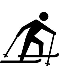 Skiing Stencil 13