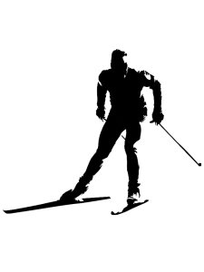 Skiing Stencil 15