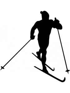 Skiing Stencil 2