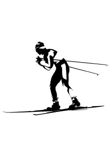 Skiing Stencil 4