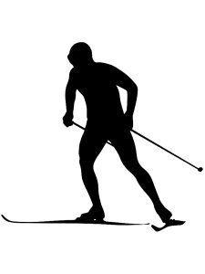 Skiing Stencil 6