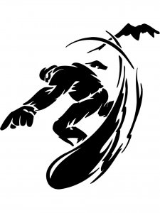 Snowboard Stencil 13