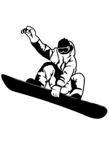 Snowboard Stencil 8