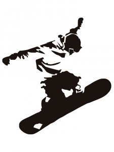 Snowboard Stencil 9