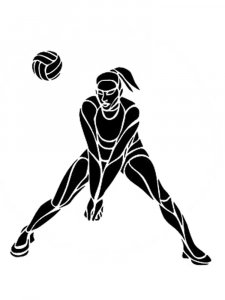 Volleyball Stencils 10