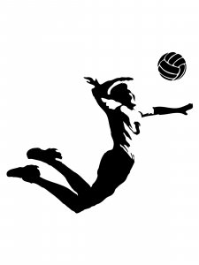 Volleyball Stencils 11