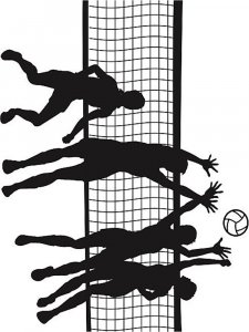 Volleyball Stencils 12
