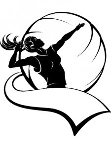 Volleyball Stencils 9