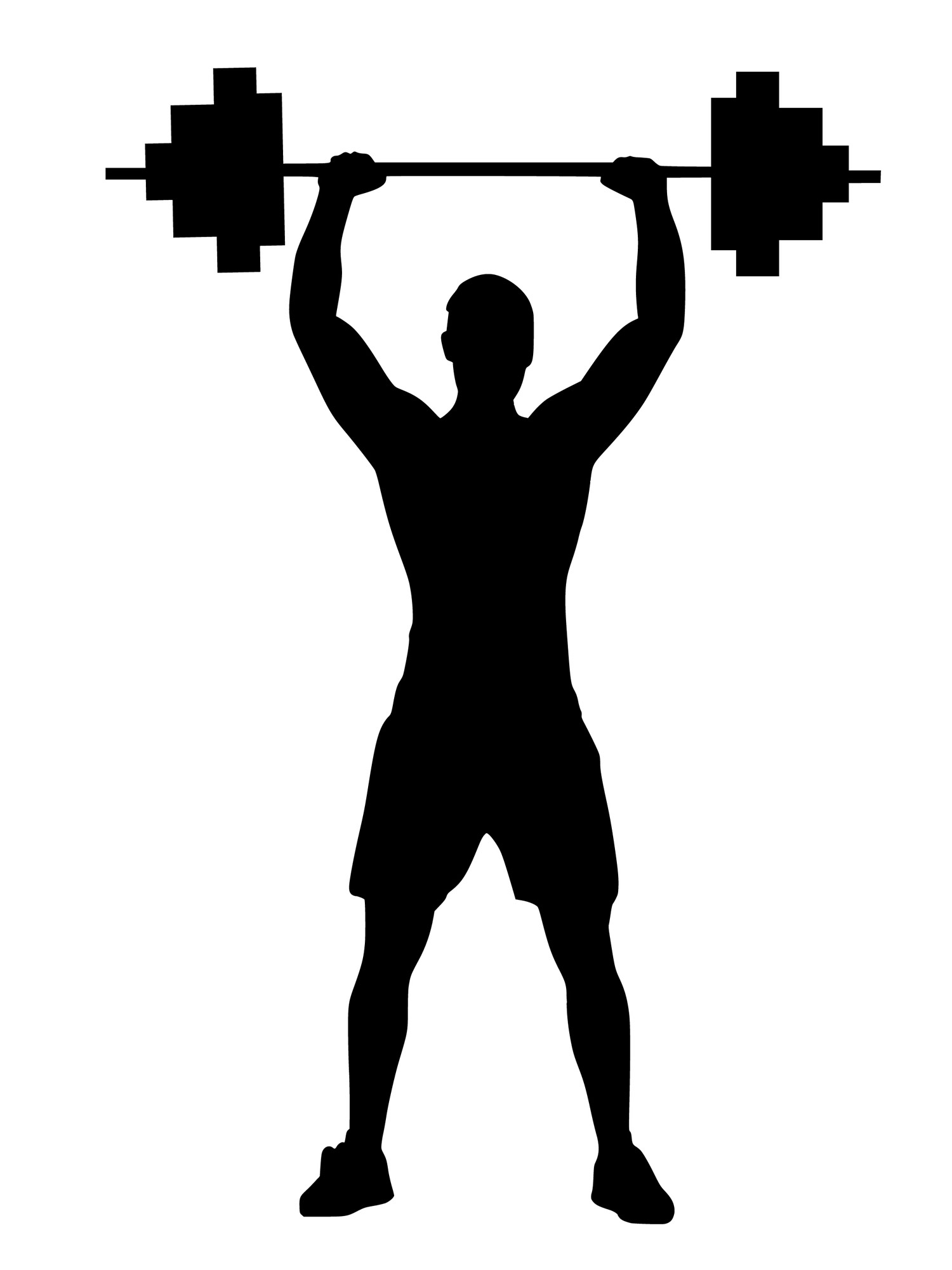 weightlifting clipart black and white tree