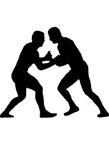 Wrestling Stencil 10