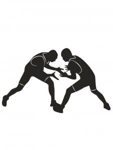 Wrestling Stencil 12