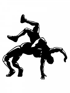 Wrestling Stencil 13