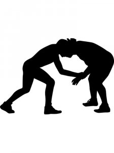Wrestling Stencil 14