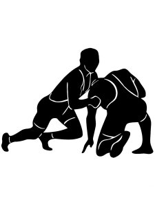 Wrestling Stencil 3