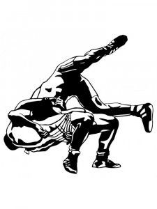 Wrestling Stencil 5