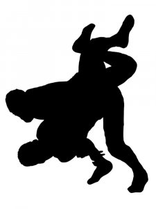 Wrestling Stencil 6