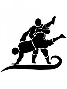 Wrestling Stencil 8