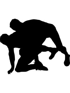 Wrestling Stencil 9