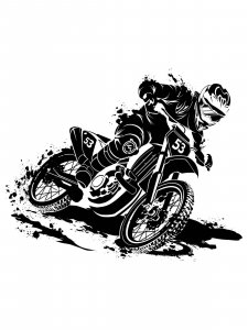 Dirt Bike Stencils 7