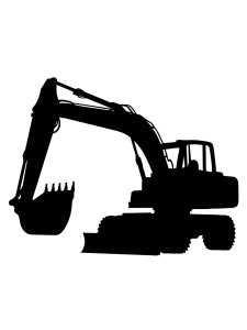 Excavator Stencil 10