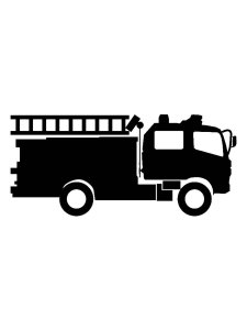 Fire truck Stencil 1