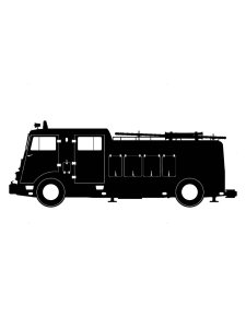 Fire truck Stencil 2