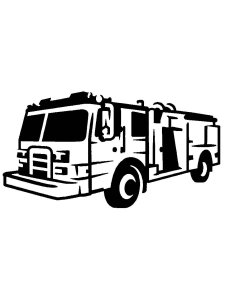 Fire truck Stencil 3
