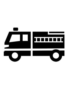 Fire truck Stencil 4