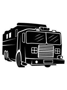 Fire truck Stencil 5
