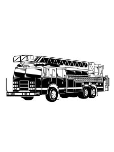 Fire truck Stencil 6