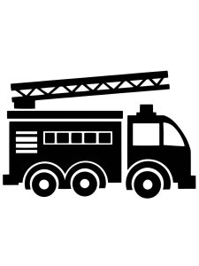 Fire truck Stencil 7