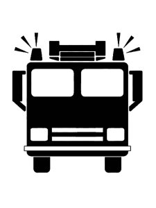 Fire truck Stencil 8