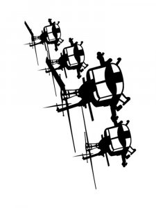 Helicopter Stencil 12