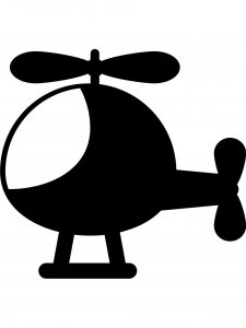 Helicopter Stencil 22