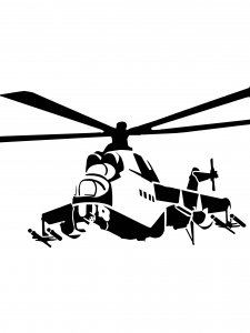 Helicopter Stencil 24