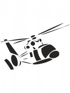 Helicopter Stencil 25