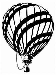 Hot Air Balloon Stencil 15