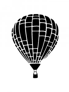 Hot Air Balloon Stencil 2