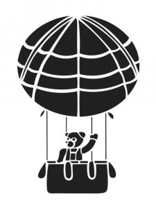 Hot Air Balloon Stencil 4