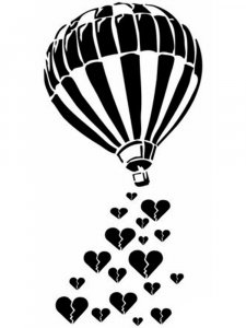 Hot Air Balloon Stencil 5