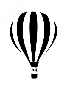 Hot Air Balloon Stencil 6