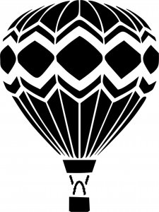 Hot Air Balloon Stencil 8