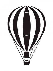 Hot Air Balloon Stencil 9