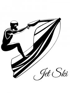 Jet Ski Stencil 7