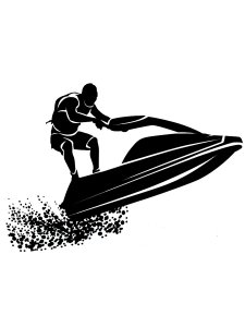 Jet Ski Stencil 8