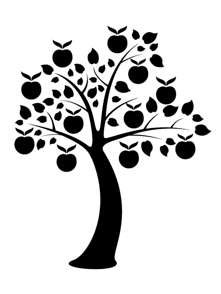 apple tree outline