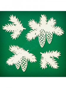 Spruce Branches Stencil 1